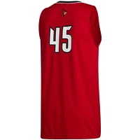 Maillot adidas #45 Louisville Cardinals Swingman pour homme rouge