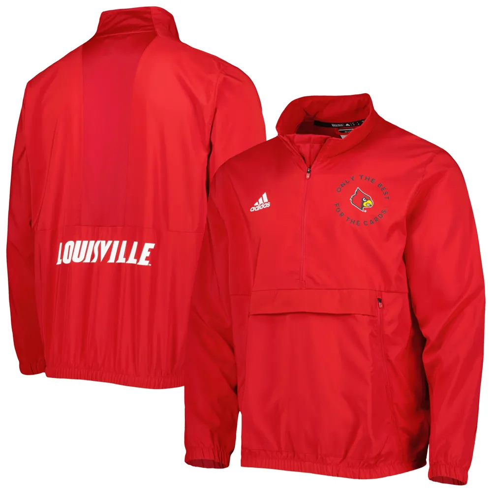 New Adidas Womens Louisville Cardinals 1/4 Zip Pullover SZ Large