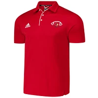 Polo d'entraîneur rouge des Louisville Cardinals adidas pour homme