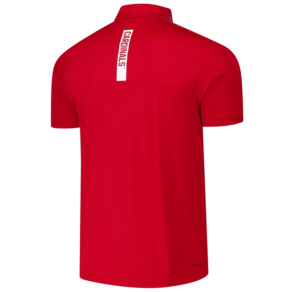 Polo d'entraîneur rouge des Louisville Cardinals adidas pour homme