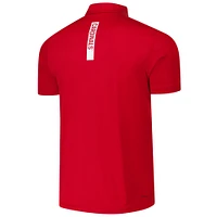 Polo d'entraîneur rouge des Louisville Cardinals adidas pour homme