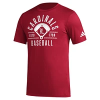 T-shirt d'avant-match de baseball adidas rouge Louisville Cardinals Exit Velocity pour hommes AEROREADY