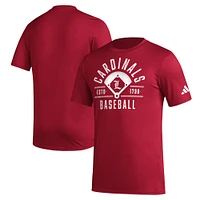 T-shirt d'avant-match de baseball adidas rouge Louisville Cardinals Exit Velocity pour hommes AEROREADY