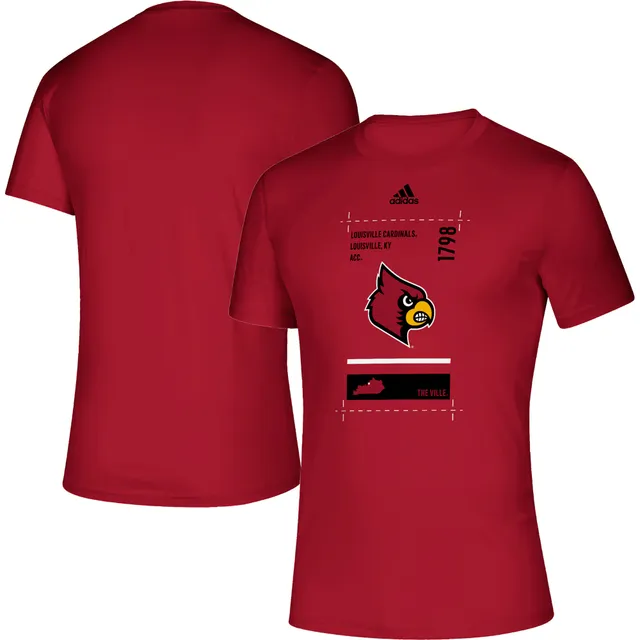 Louisville Cardinals adidas Aeroready Short Sleeve Shirt Men's White/Pink  New M