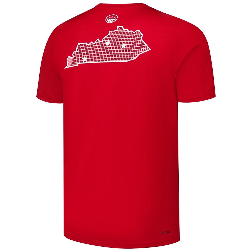 T-shirt d'avant-match adidas rouge Louisville Cardinals Honor & Support pour homme