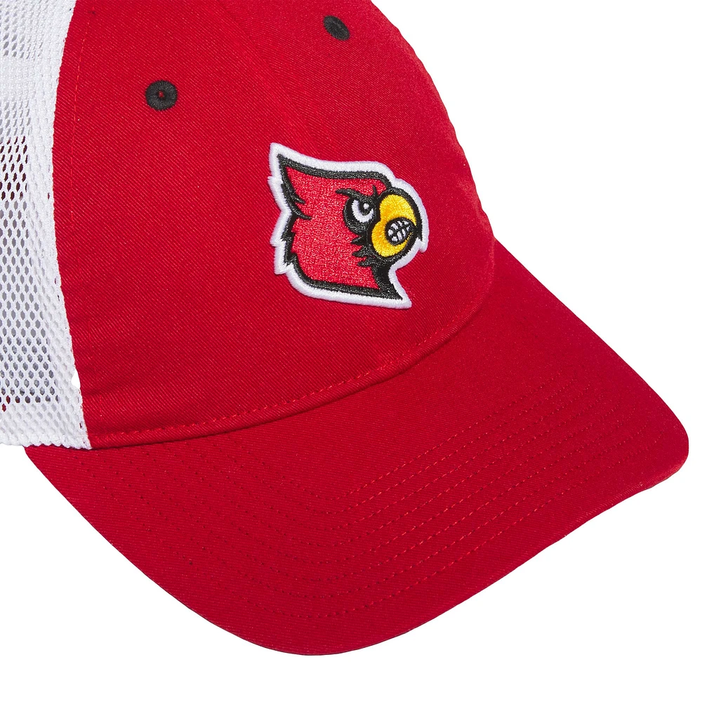 Men's adidas Red Louisville Cardinals Mascot Slouch Trucker Adjustable Hat