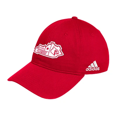 Casquette ajustable adidas Louisville Cardinals State Slouch pour homme rouge