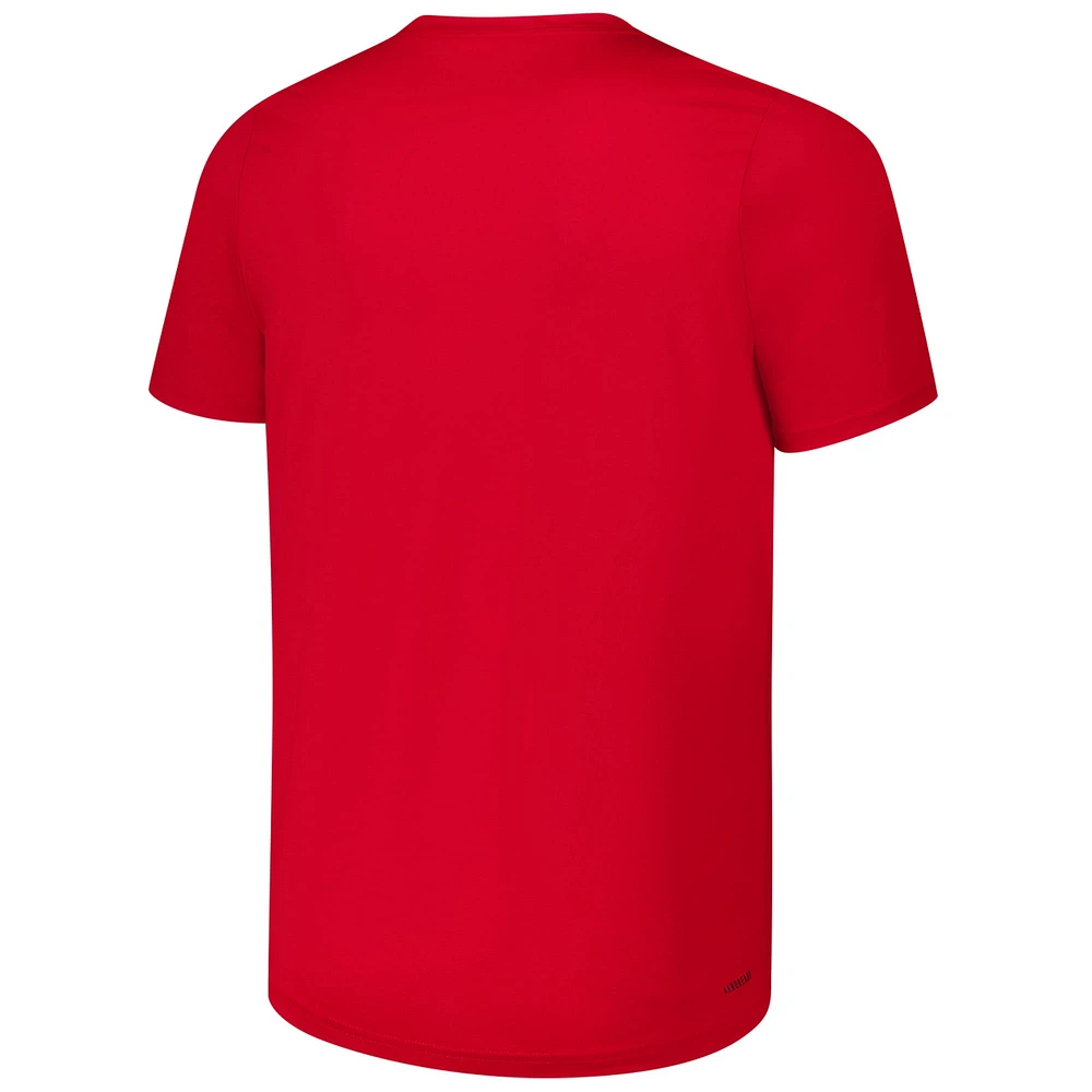 T-shirt d'avant-match adidas rouge Louisville Cardinals Strategy pour homme