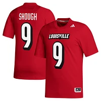 Maillot de football américain NIL rouge Tyler Shough des Louisville Cardinals pour homme adidas