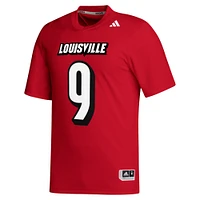 Maillot de football américain NIL rouge Tyler Shough des Louisville Cardinals pour homme adidas