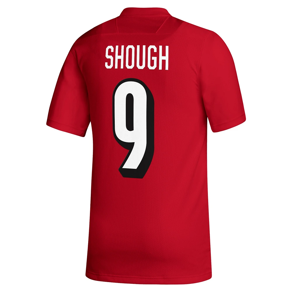 Maillot de football américain NIL rouge Tyler Shough des Louisville Cardinals pour homme adidas