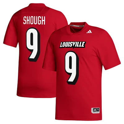 Maillot de football américain NIL rouge Tyler Shough des Louisville Cardinals pour homme adidas