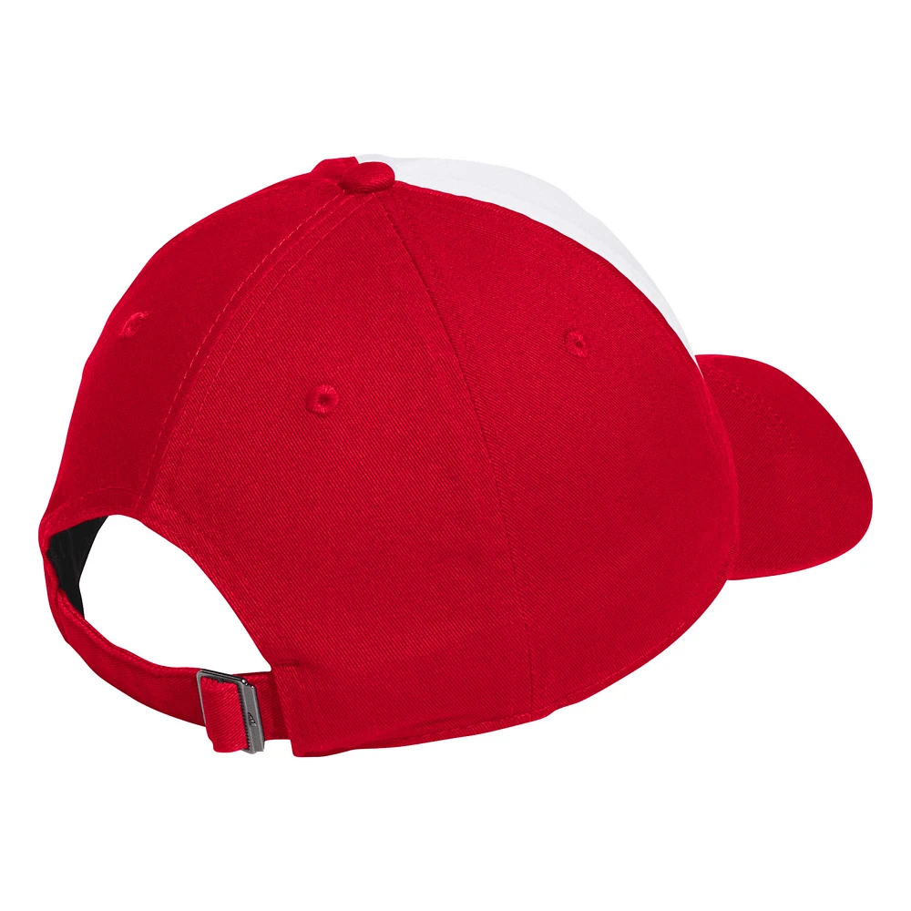 Casquette réglable souple adidas Louisville Cardinals pour hommes, blanc/rouge