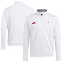 Veste zippée surélevée blanche Louisville Cardinals pour homme adidas