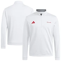 Veste zippée surélevée blanche Louisville Cardinals pour homme adidas