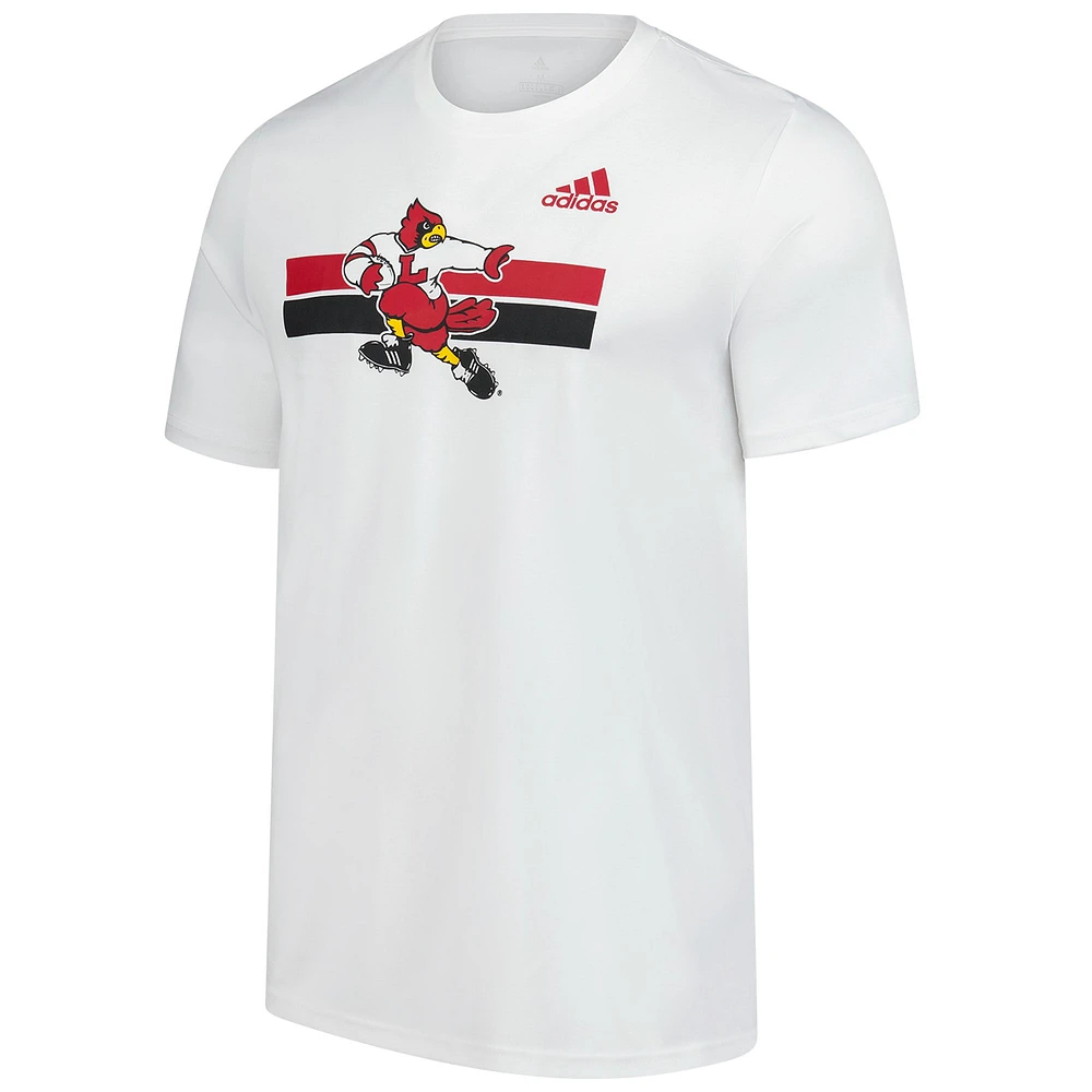 T-shirt d'avant-match adidas Louisville Cardinals Icon blanc pour homme