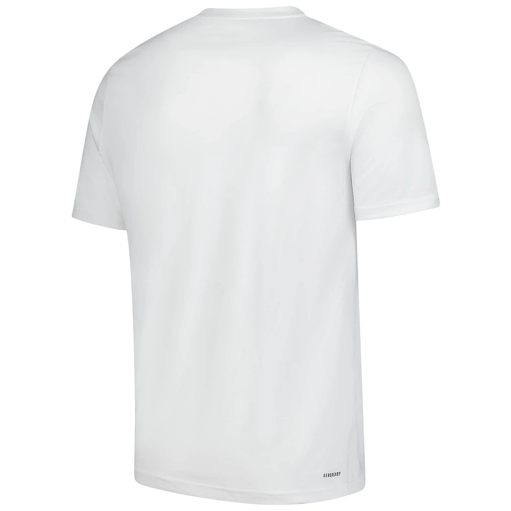 T-shirt d'avant-match adidas Louisville Cardinals Icon blanc pour homme