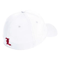 Casquette flexible avec logo du vestiaire des Cardinals de Louisville adidas pour hommes, blanche