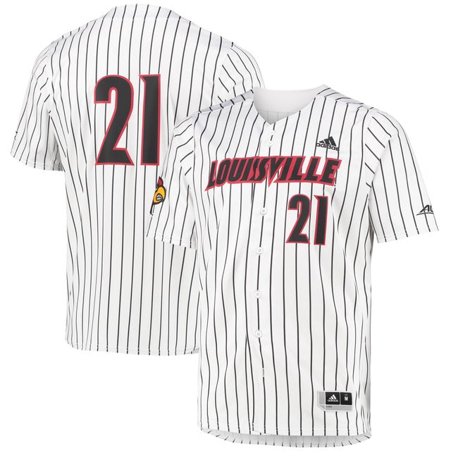 Lids #21 Louisville Cardinals adidas Button-Up Baseball Jersey - Red