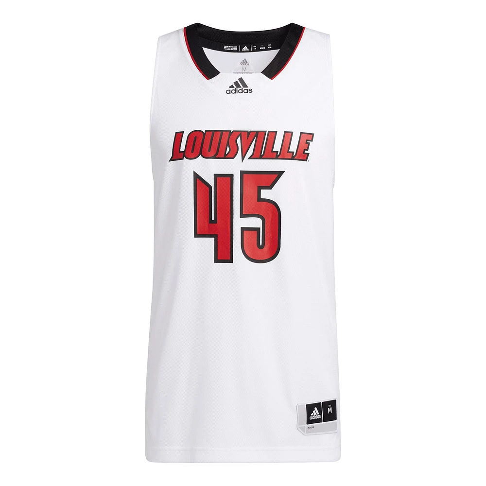 Maillot de basket-ball Swingman adidas des Cardinals Louisville pour hommes, blanc