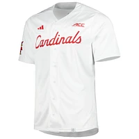 Men's adidas White Louisville Cardinals Team Baseball Jersey