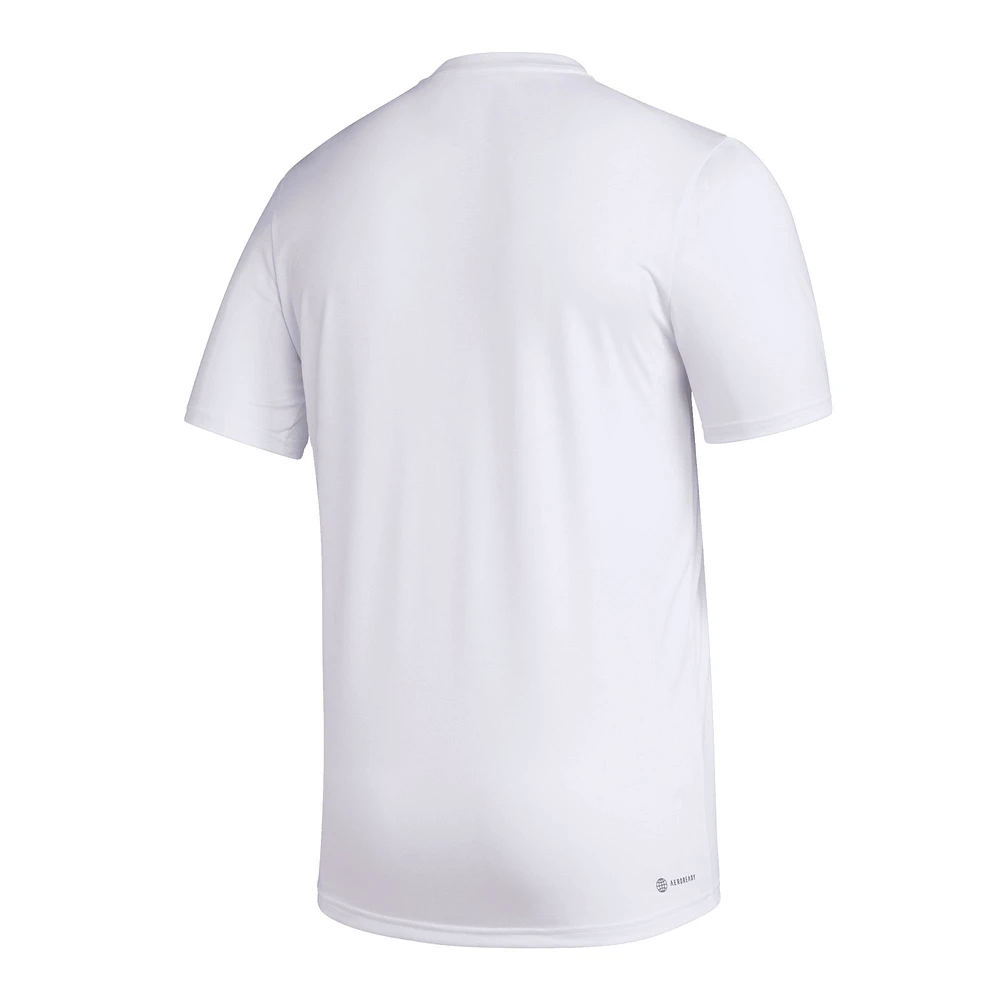 T-shirt d'avant-match AEROREADY adidas x Rich Mnisi Pride Collection blanc pour hommes des Cardinals de Louisville