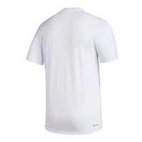 T-shirt d'avant-match AEROREADY adidas x Rich Mnisi Pride Collection blanc pour hommes des Cardinals de Louisville