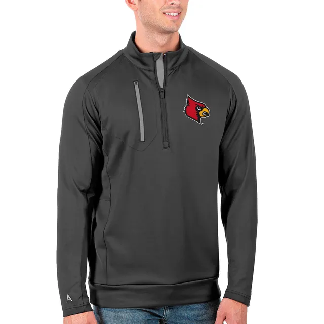 Lids Louisville Cardinals Antigua Fortune Half-Zip Pullover Jacket -  Oatmeal