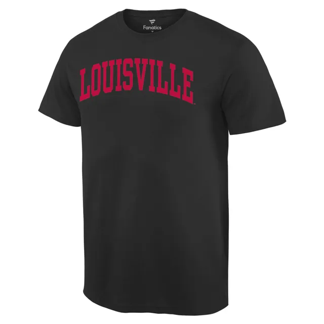 Louisville Cardinals Black Football Short Sleeve T Shirt by Champion