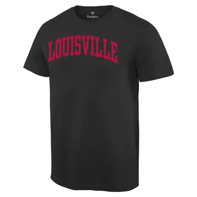 Louisville Cardinals Fanatics Branded Basic Arch T-Shirt - Black