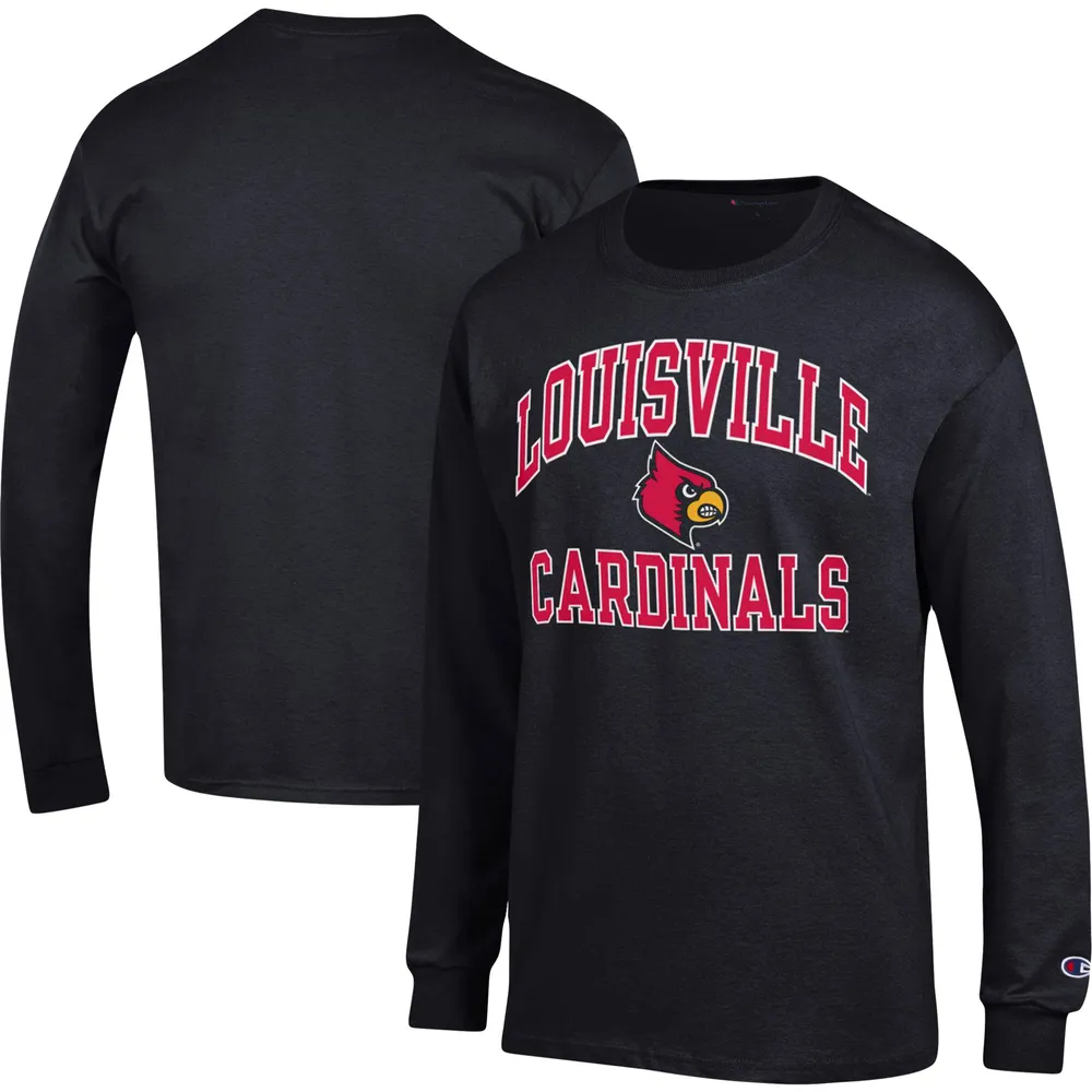 Men's Champion Gray Louisville Cardinals Softball Icon Long Sleeve