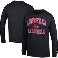 T-shirt à manches longues Champion Louisville Cardinals High Motor pour homme, noir