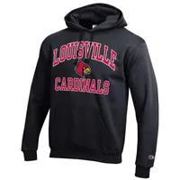 Men's Champion Black Louisville Cardinals Vault Logo Reverse Weave Pullover Sweatshirt Size: Small
