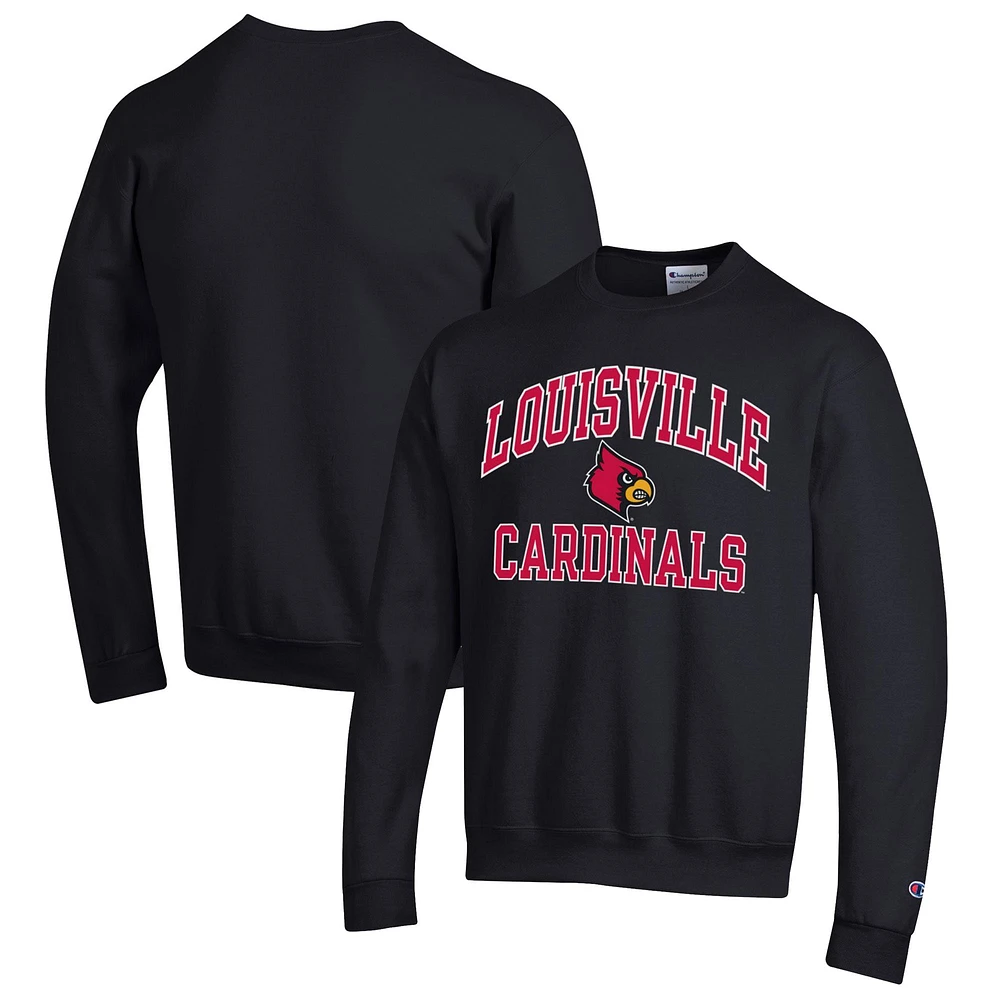 Sweat-shirt noir Champion Louisville Cardinals High Motor pour homme