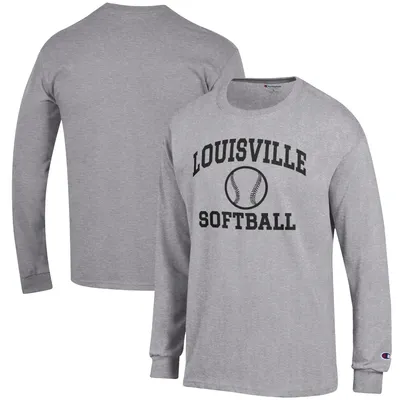 Louisville Cardinals Champion Softball Icon Long Sleeve T-Shirt