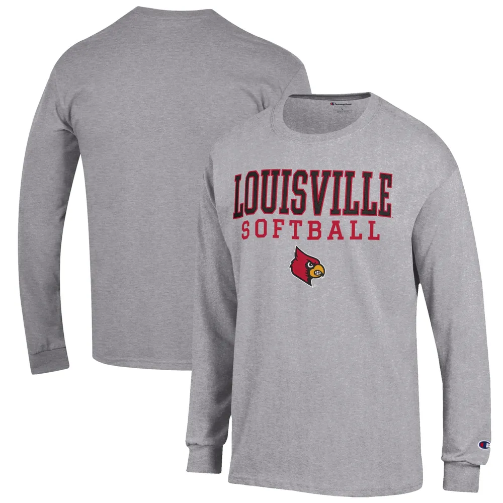 Lids Louisville Cardinals Champion Softball Stack Long Sleeve T-Shirt