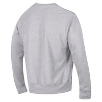 Sweat-shirt à enfiler Champion Heather Gray Louisville Cardinals Late Night Reverse Weave pour homme