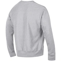 Chandail à tissage inversé pour homme avec logo Louisville Cardinals Vault gris chiné Champion