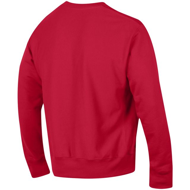 Champion Louisville Cardinals Mens Red Arch Long Sleeve Crew Sweatshirt