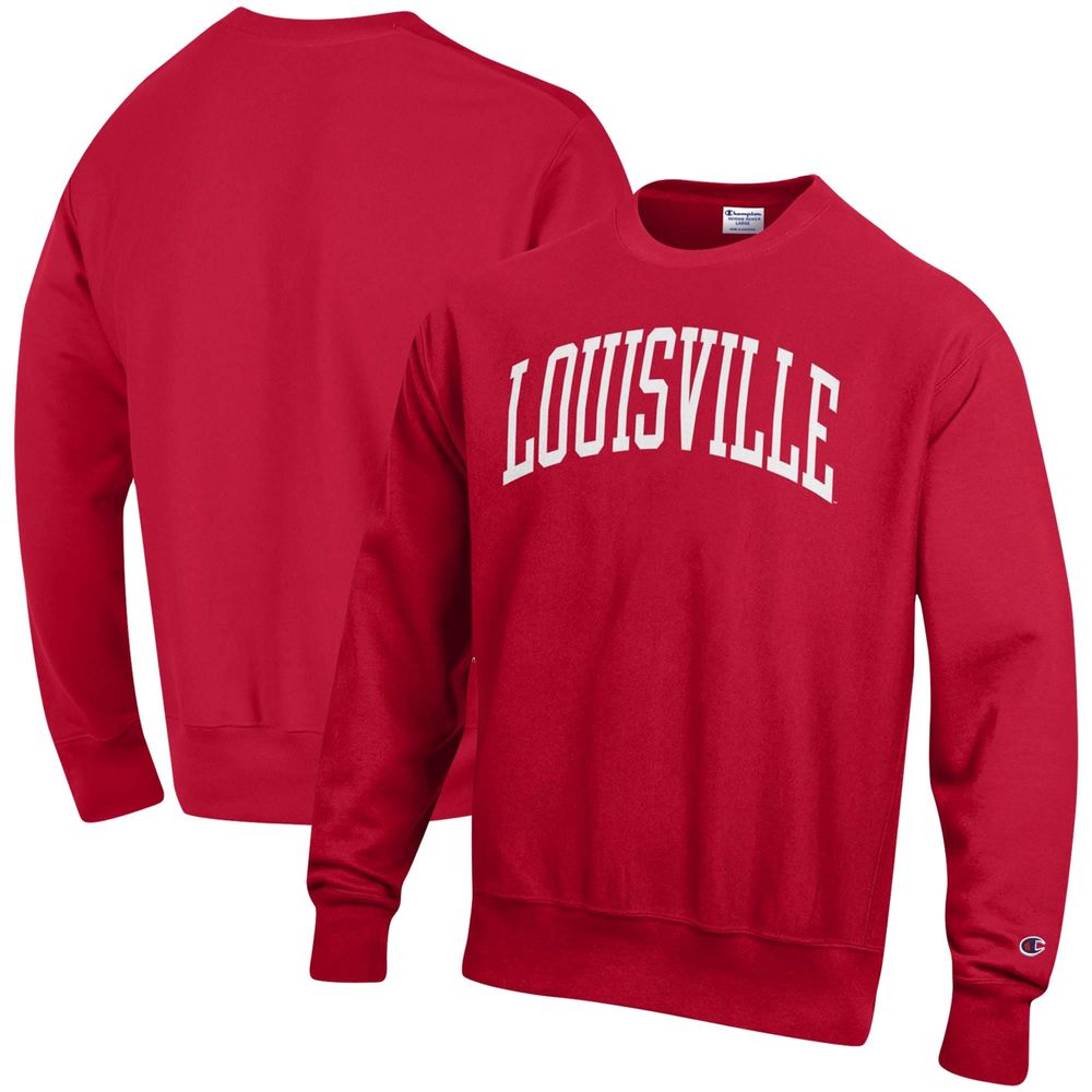 Colosseum Men's Louisville Cardinals Arch & Logo Crew Neck Sweatshirt