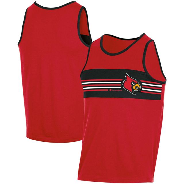 Débardeur à couleurs contrastées Champion Red Louisville Cardinals pour homme