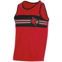 Men's Champion Red Louisville Cardinals Colorblock Tank Top