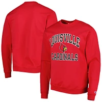 Men's Champion Red Louisville Cardinals High Motor Pullover Sweatshirt