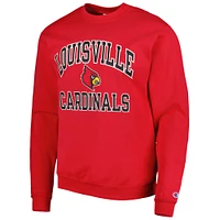 Men's Champion Red Louisville Cardinals High Motor Pullover Sweatshirt