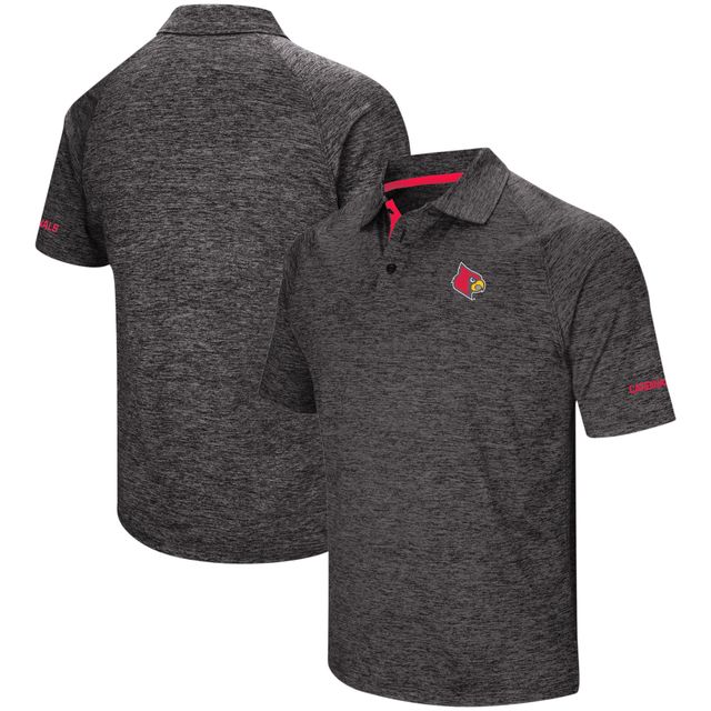 Polo pour homme Colosseum noir Louisville Cardinals Big & Tall Down Swing