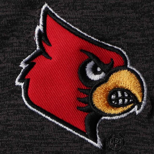 Polo pour homme Colosseum noir Louisville Cardinals Big & Tall Down Swing