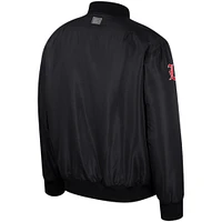 Men's Colosseum  Black Louisville Cardinals Full-Zip Bomber Jacket