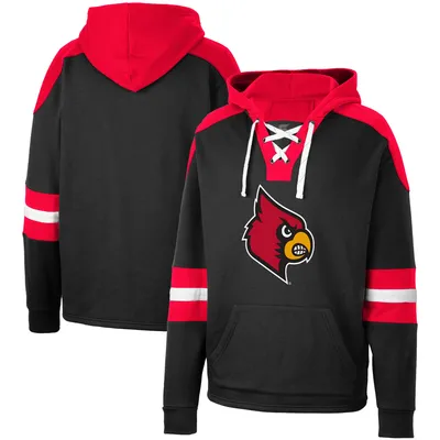 Men's Colosseum Black Louisville Cardinals Varsity Arch Pullover Hoodie