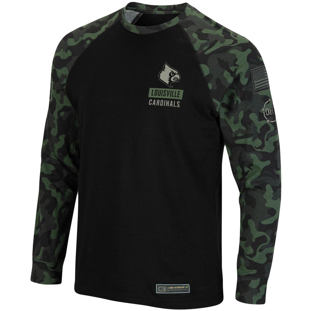 Colosseum Men's Colosseum Black Louisville Cardinals OHT Military  Appreciation Camo Pullover Hoodie