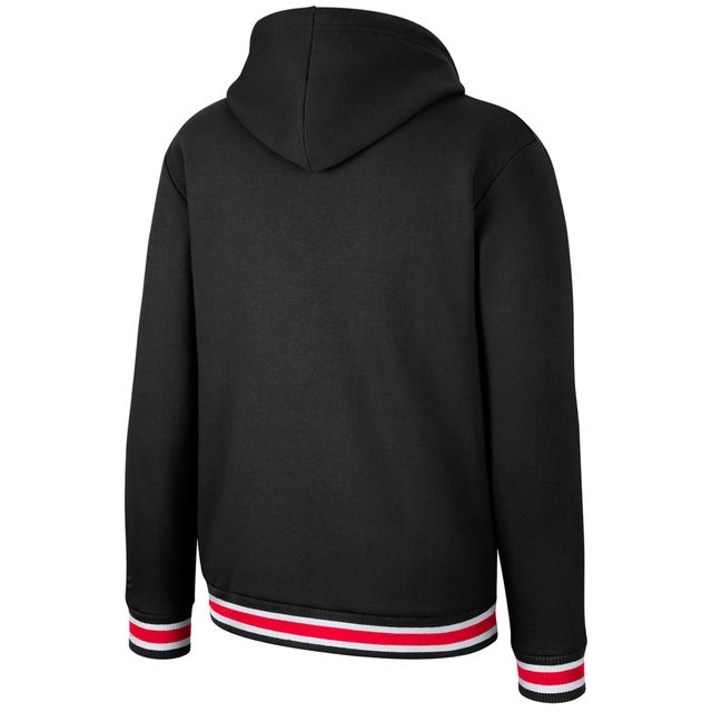 Men's Charcoal Louisville Cardinals Arch & Logo Full-Zip Hoodie